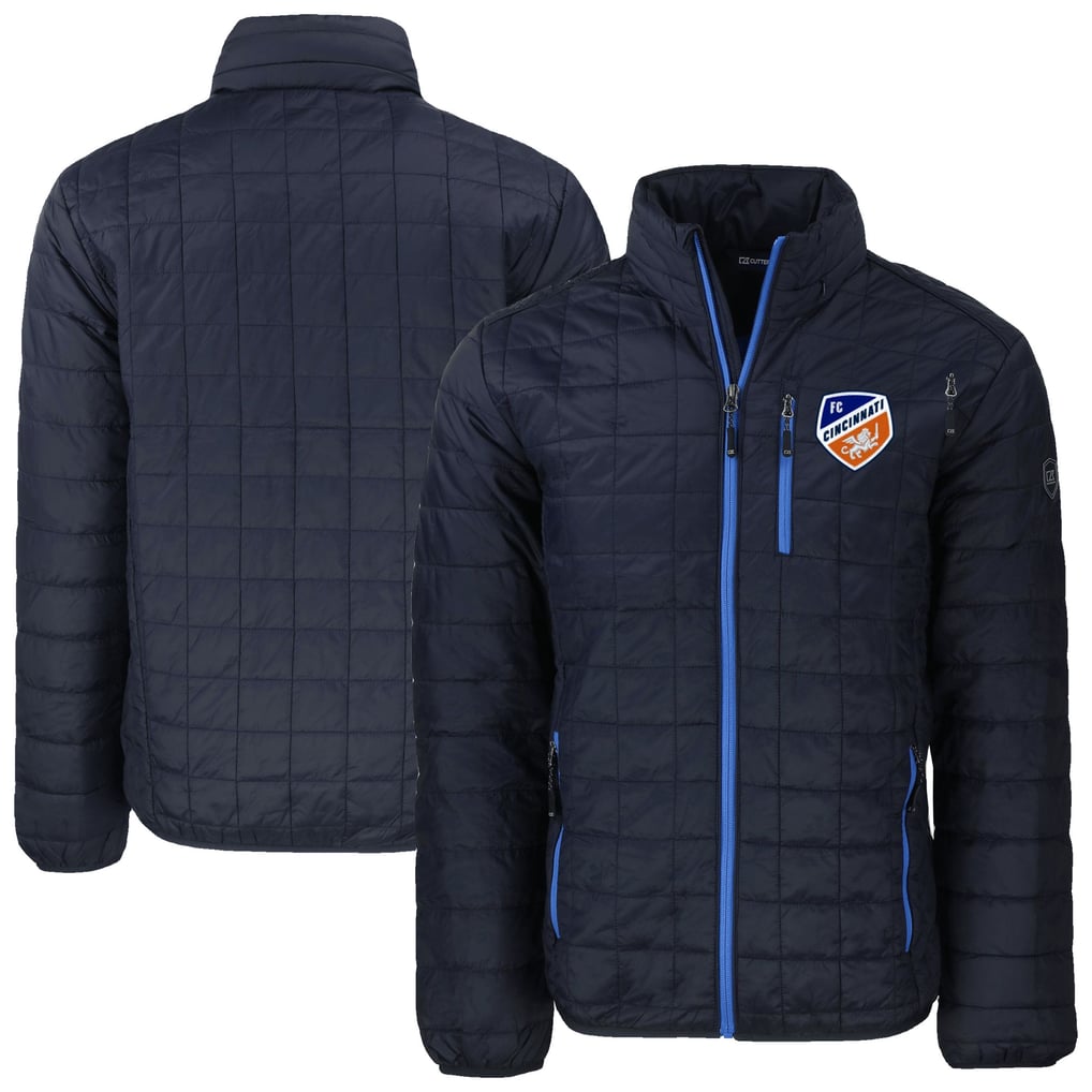  FC Cincinnati Cutter & Buck Rainier PrimaLoft Eco Insulated Full-Zip Puffer Jacket - Navy